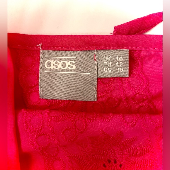ASOS Pink Broderie Sundress, Size 10 - Picture 6 of 6